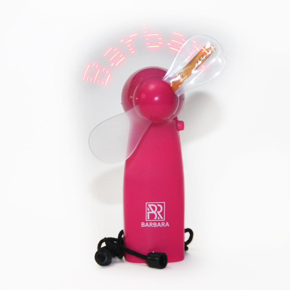 Вентилятор для сушки ресниц с LED розовый