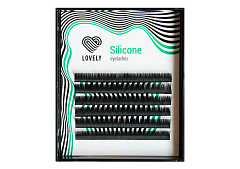 Черные ресницы Lovely "Silicone"  (6 линий)