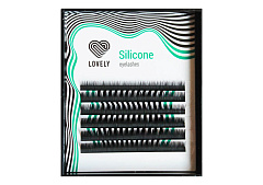 Черные ресницы Lovely "Silicone" МИНИ МИКС (6 линий) 