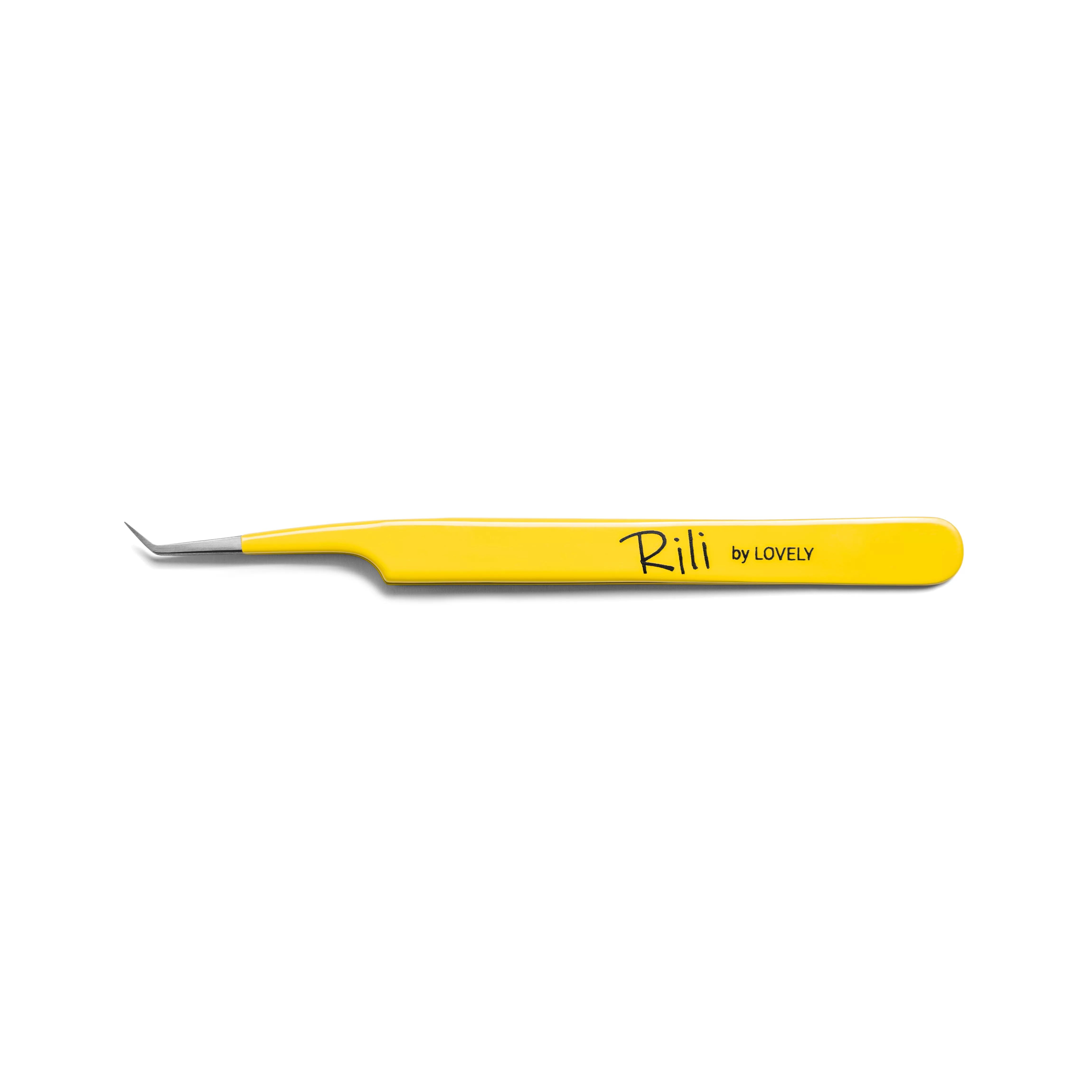 Пинцет для наращивания ресниц Rili тип L (5 мм) (Yellow Line)